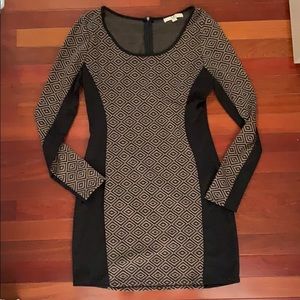 Black and Tan mini dress